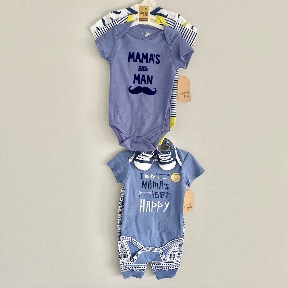 Chick Pea Mama's Boy Baby 6 Piece Set NWT Size 3-6 Months